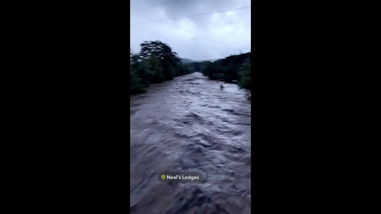 Flooded Frio River near Concan