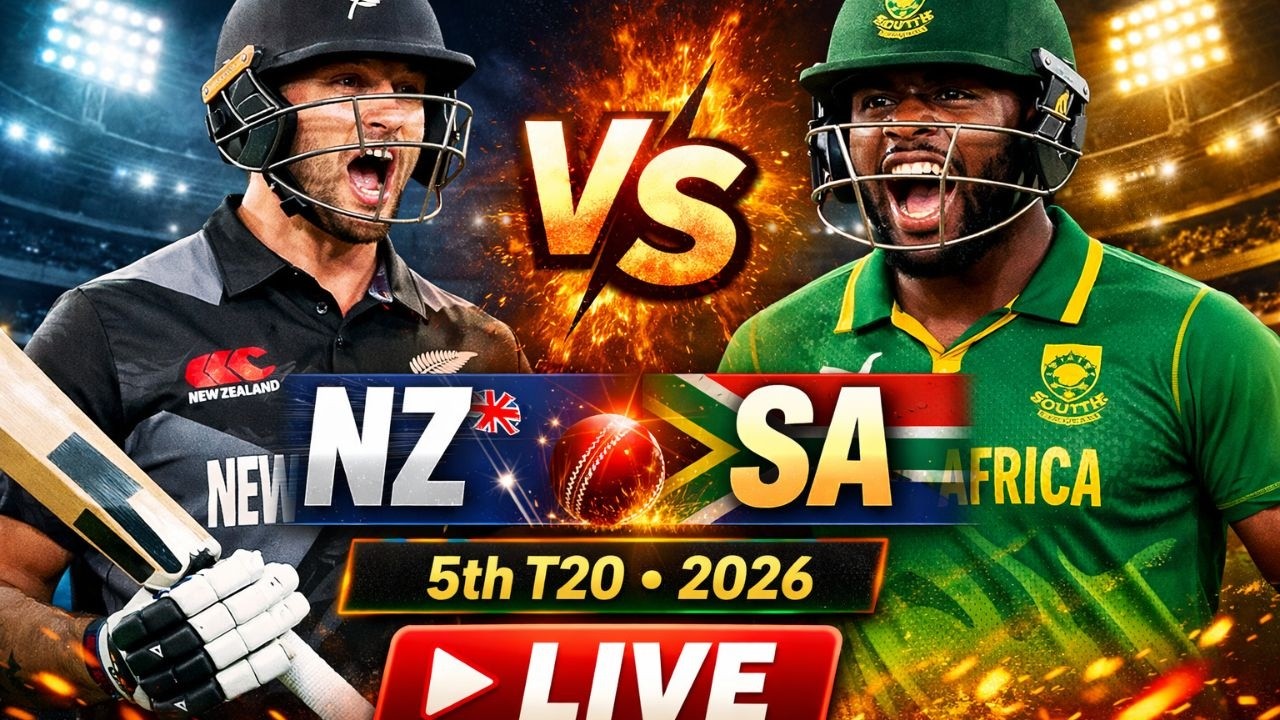 NZ vs SA, 5th T20, SA vs NZ 2026 live | Sports Live Streaming