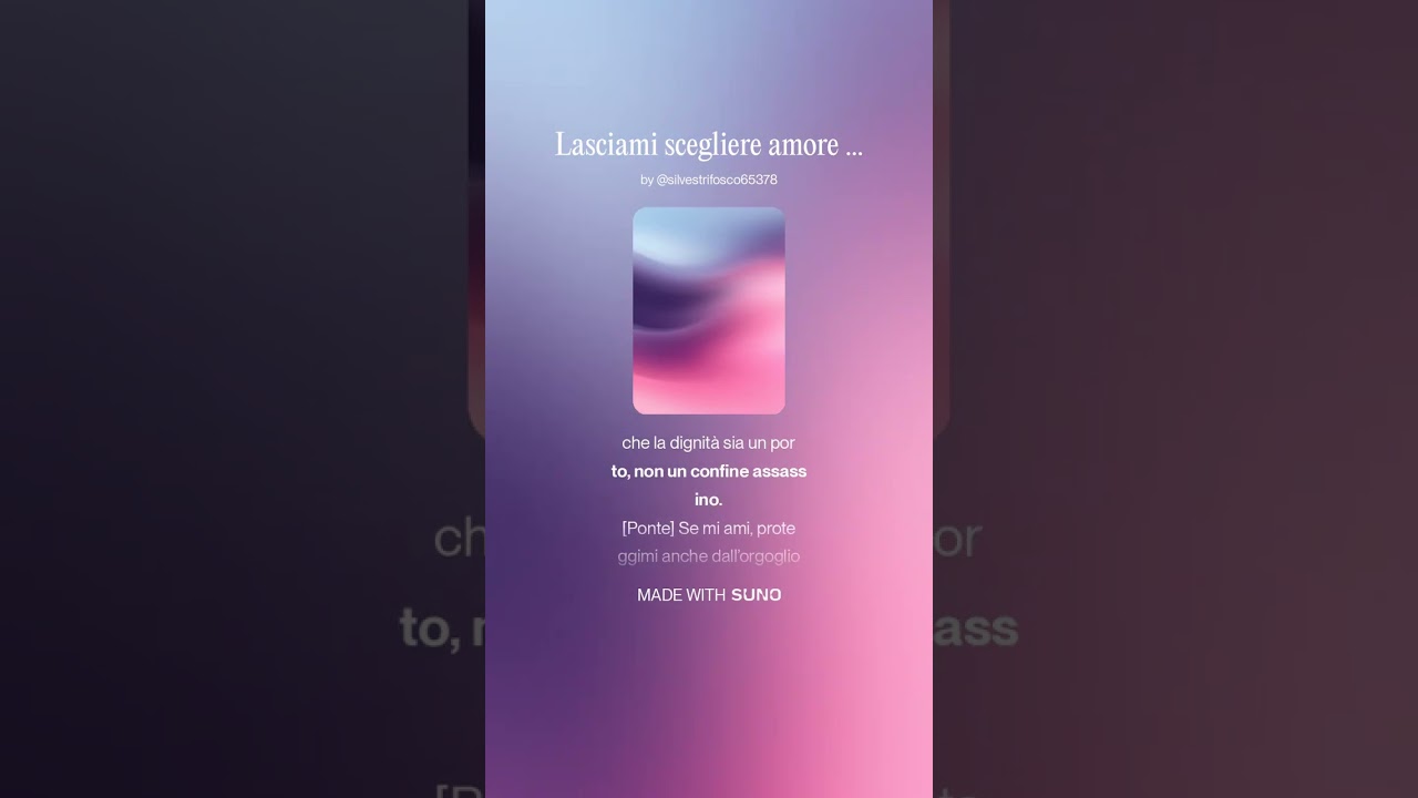 Lasciami scegliere amore v  2