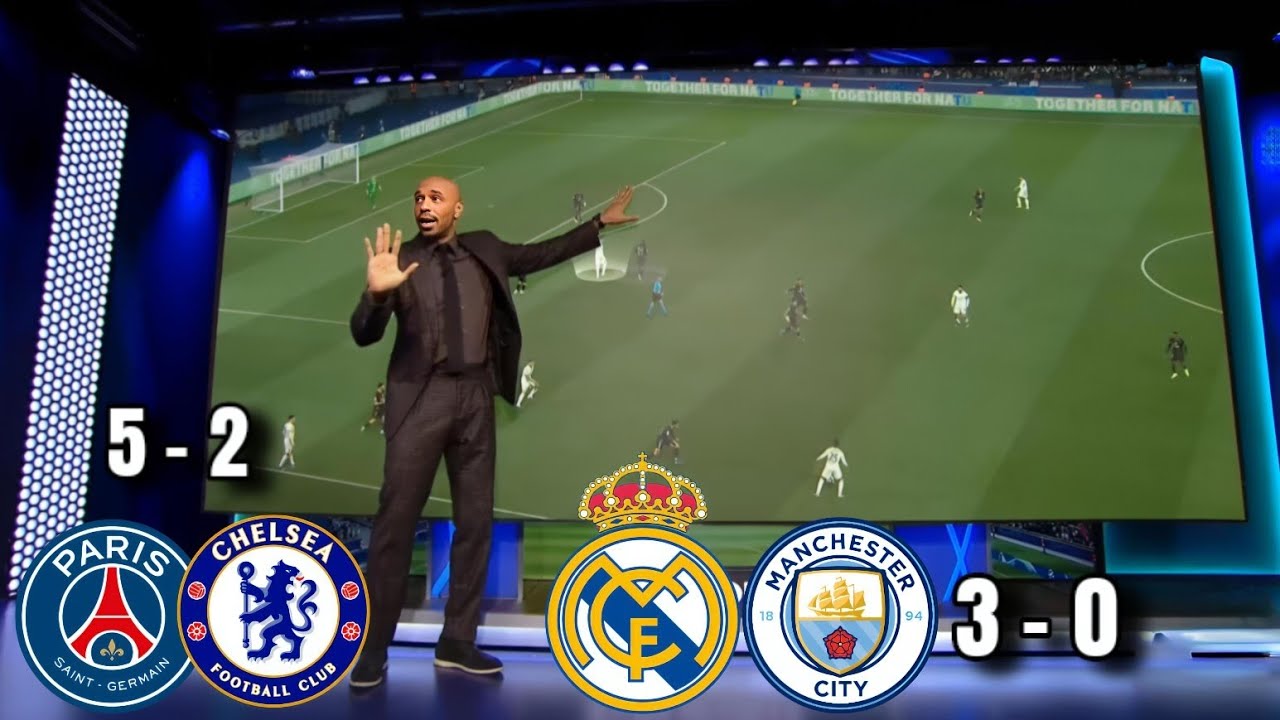 Thierry Henry STUNNED by Real Madrid 3-0 Man City & PSG 5-2 Chelsea! 😱