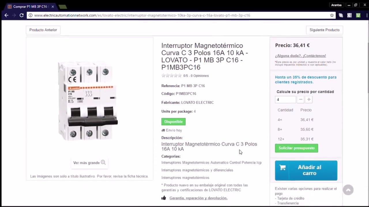 Comprar magnetot&eacute;rmicos LOVATO ELECTRIC
