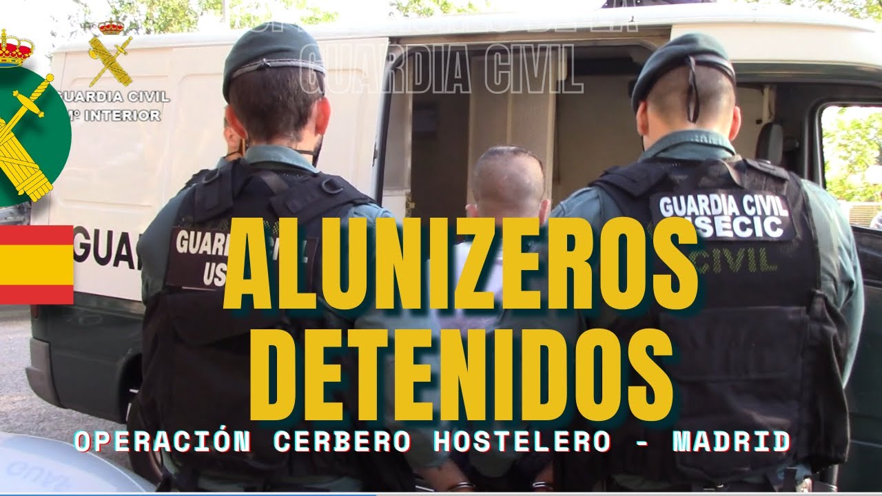Operación Cerbero Hostelero. Grupo de alunizeros detenidos en Madrid.