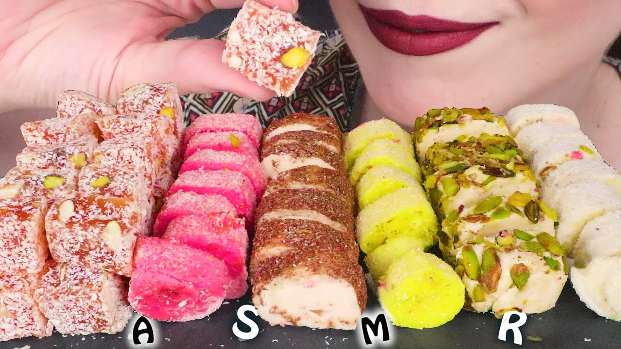 TURKISH DELIGHT | Gifts from Ayvalik | No Talking | ASMR Mukbang - 먹방 | Real Eating Sounds