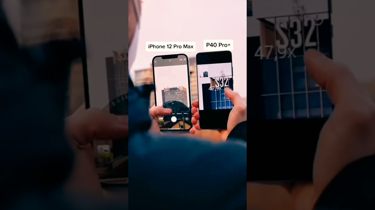 zoom iPhone 12 pro Max vs Huawei p40 pro