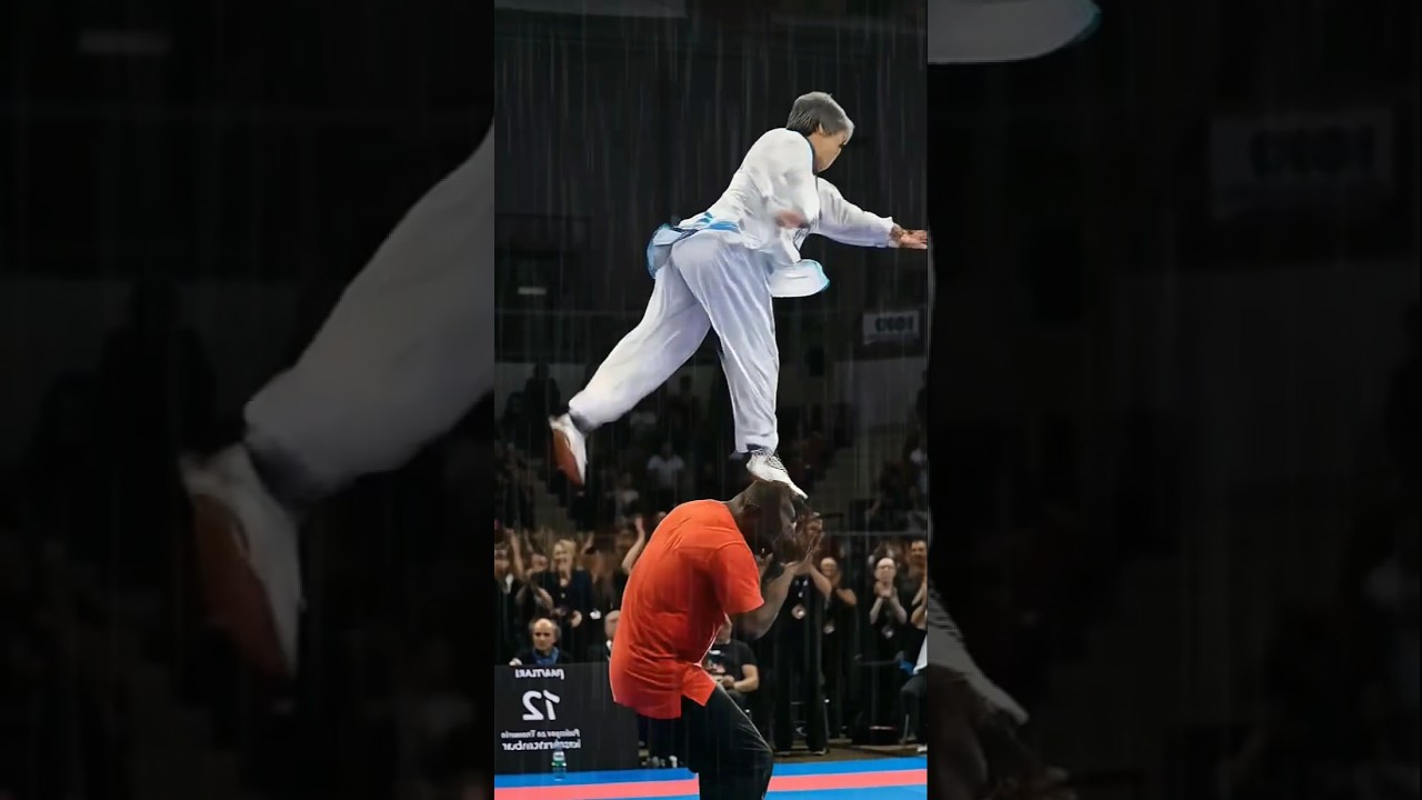 Who will win? Black guy disrespect old karate lady 