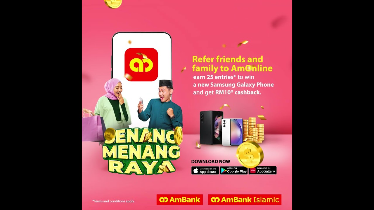Senang Menang Raya - Refer AmOnline App and Earn Entries!