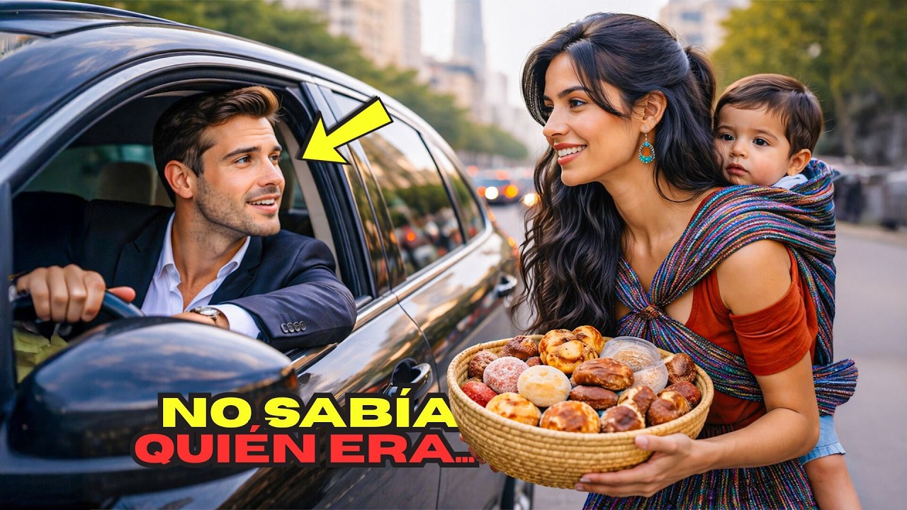 UNA MADRE VENDÍA DULCES EN LA CALLE CON SU BEBÉ… HASTA QUE DIOS PUSO A UN MILLONARIO EN SU CAMINO