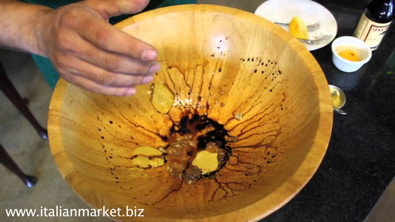 How to make Caesar Salad Dressing with recipe to print at PDF link