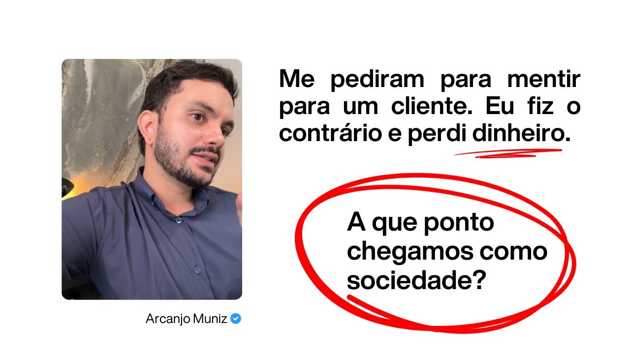 Me pediram para mentir para um cliente. Eu fiz o contrário… Perdi dinheiro mas não a paz. 