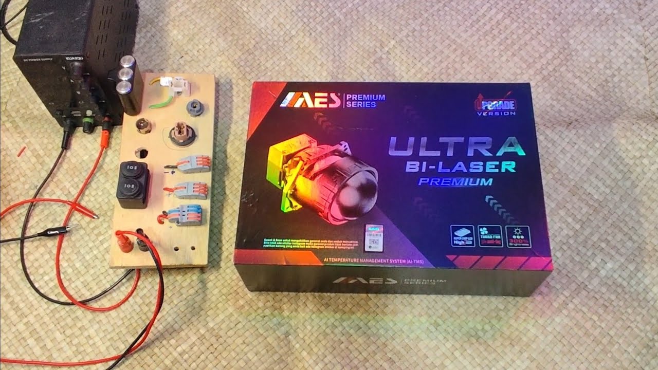 Unboxing and Test Output Biled AES Ultra Bi-Laser Premium Real Watt Undercover 
