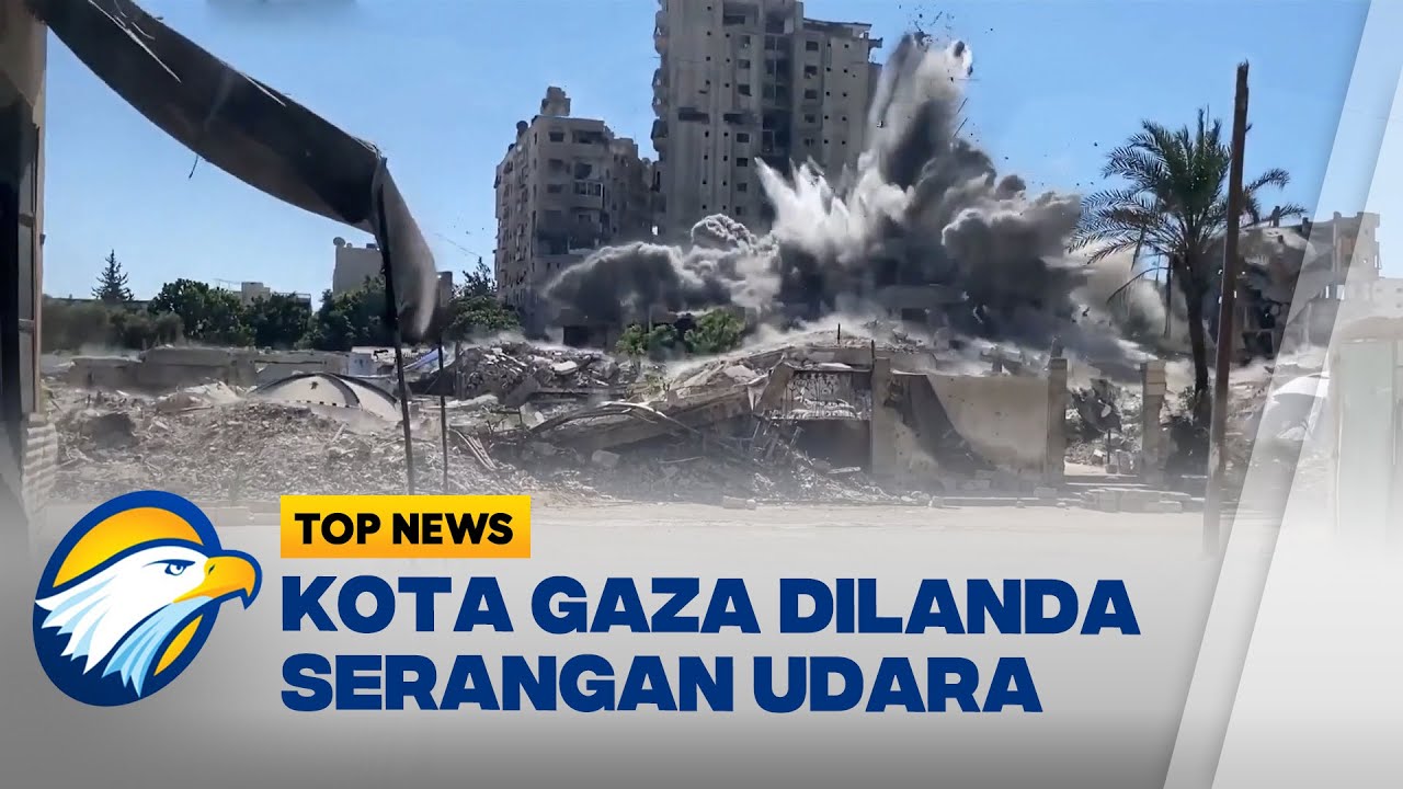 Serangan Udara Zionis Israel Menghancurkan Hunian Warga Palestina di Gaza - Top News