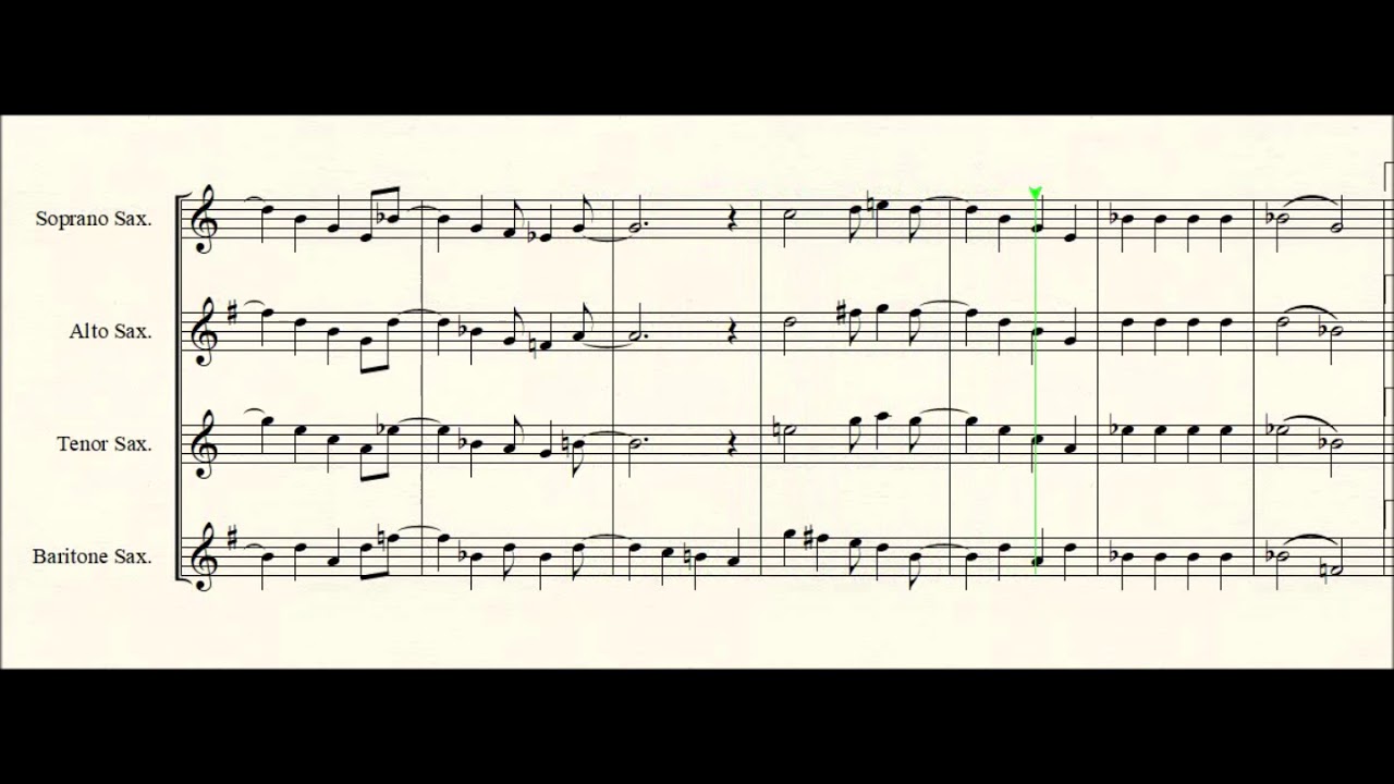 Merry Xmas Everbody (So here it is Merry Christmas) for Saxophone quartet.