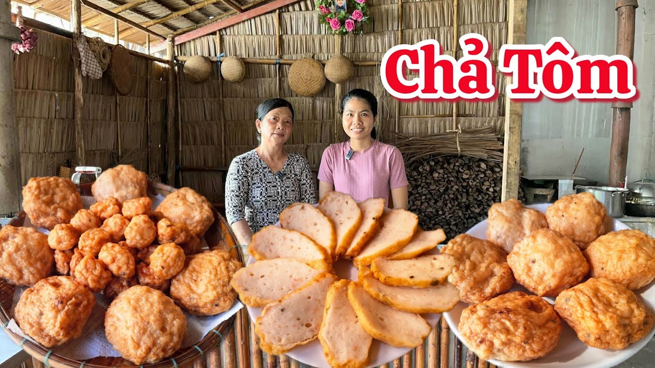 C&aacute;ch l&agrave;m CHẢ T&Ocirc;M gi&ograve;n dai nhanh v&agrave; rất dễ d&agrave;ng 