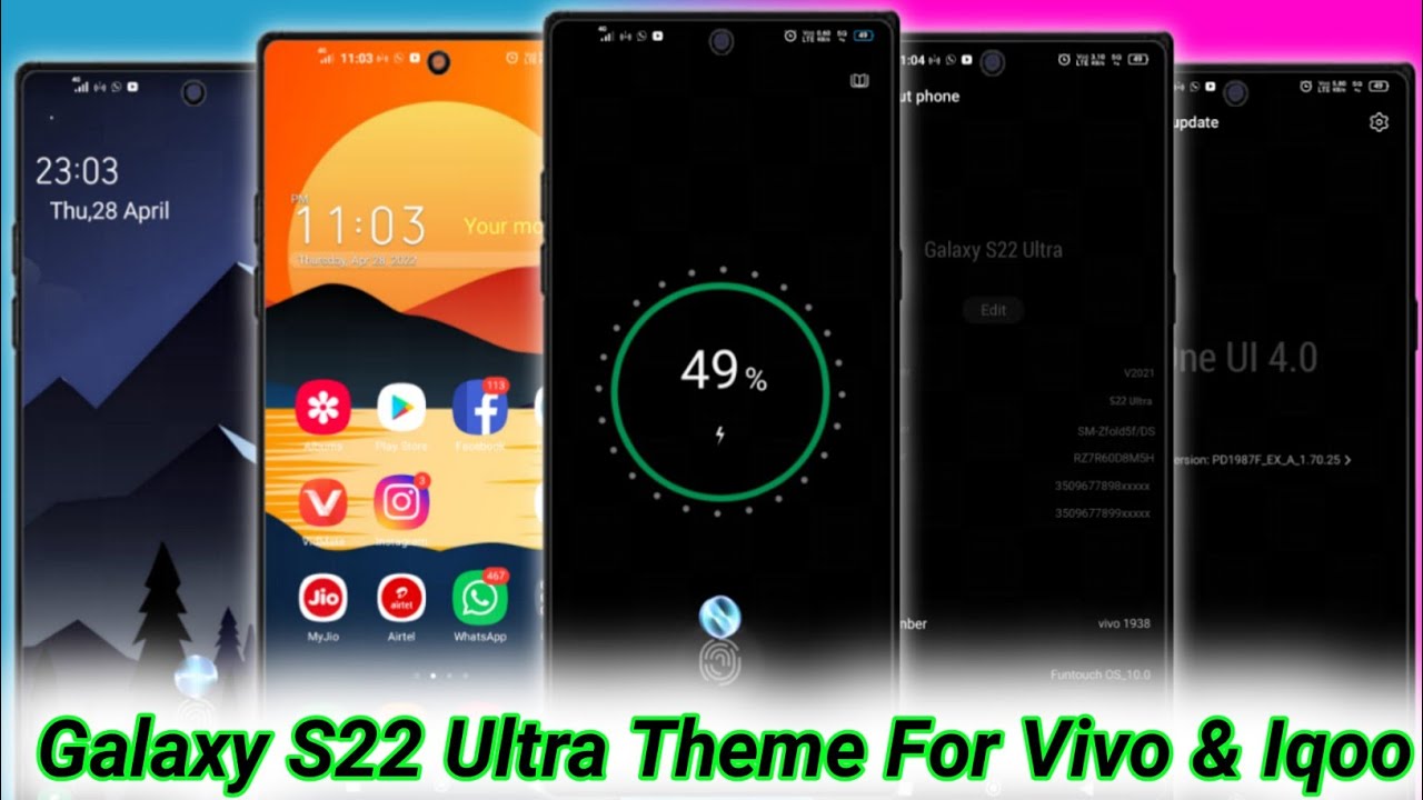 Samsung Galaxy Theme For Vivo | Samsung One ui Theme For Vivo.