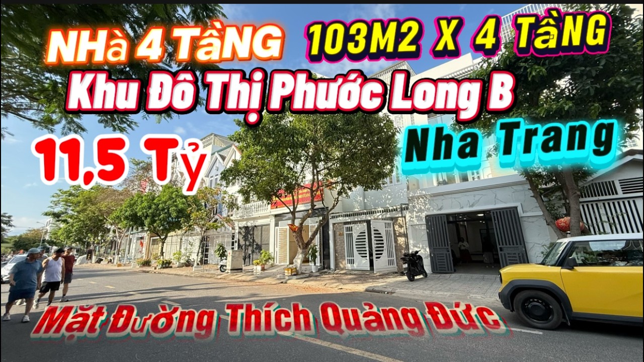 Nhà 4 Tầng Mặt Tiền Thích Quảng Đức – Phước Long B Nha Trang | 102m² Đường 18,5m Chỉ 11,5 Tỷ