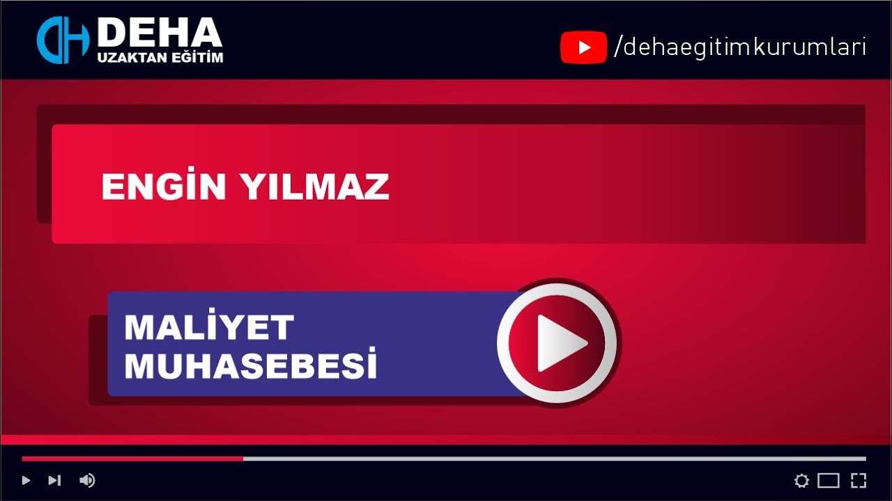 SMMM YETERLİLİK MALİYET MUHASEBESİ