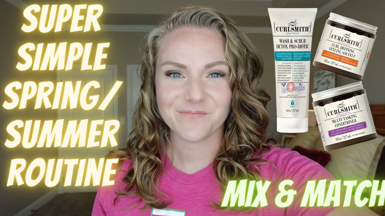 SUPER SIMPLE SRRING/SUMMER WAVY CURLY HAIR ROUTINE!!!!!!