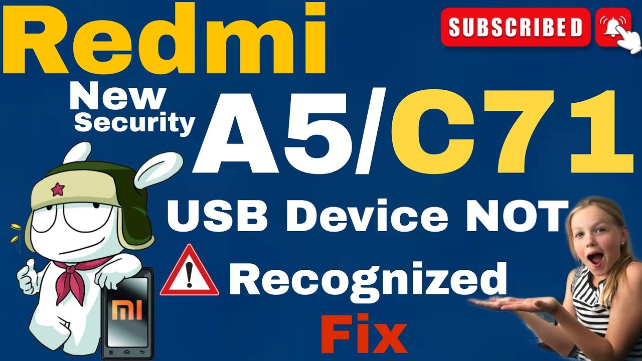 First Update Redmi A5/Poco C71 Frp Bypass Fix USB Device NOT Recognized New Security   Android 15 ⭐