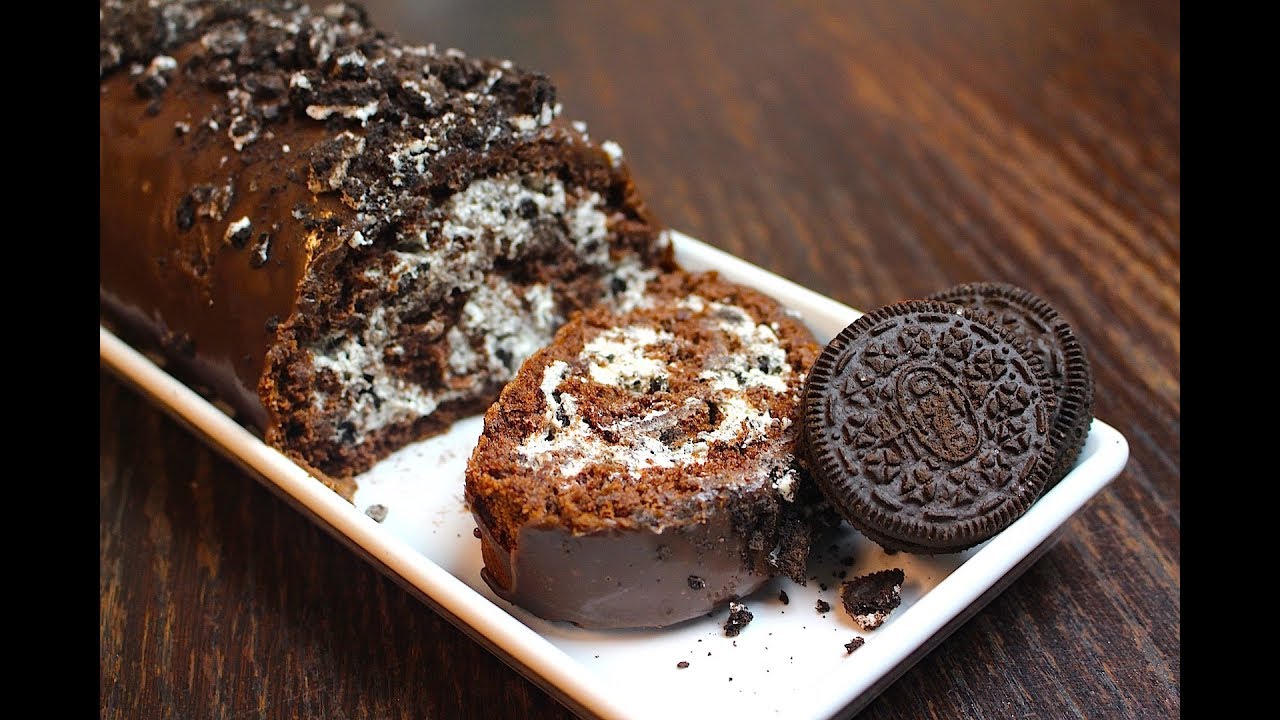 CHOCOLATE SWISS ROLL (OREO) *COOK WITH FAIZA*