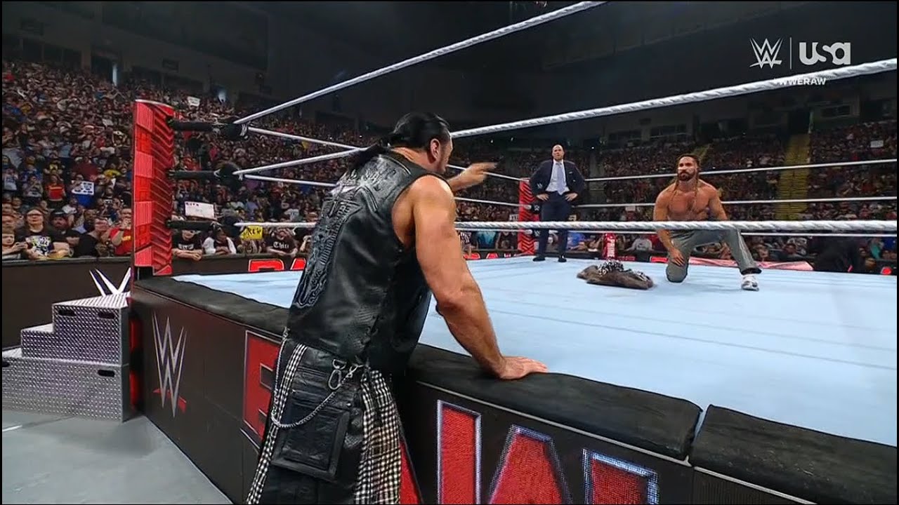 Seth Rollins attacks Drew McIntyre - WWE RAW 7/15/2024