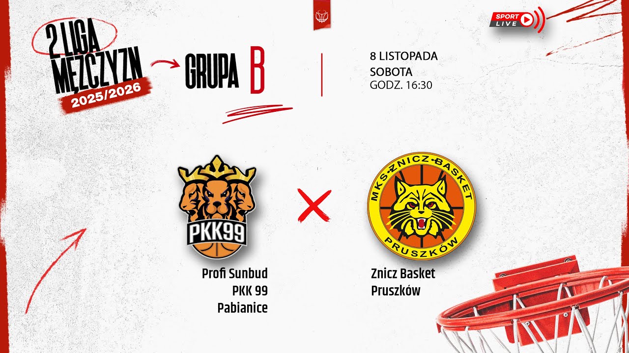 Profi Sunbud PKK 99 Pabianice - Znicz Basket Pruszk&oacute;w (2 LM)
