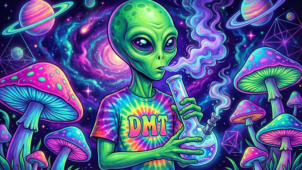 Psy Dub Mix - Smoking DMT with a Bong in a Vibrant, Trippy Universe (Psychill Dub / Psy Dub)