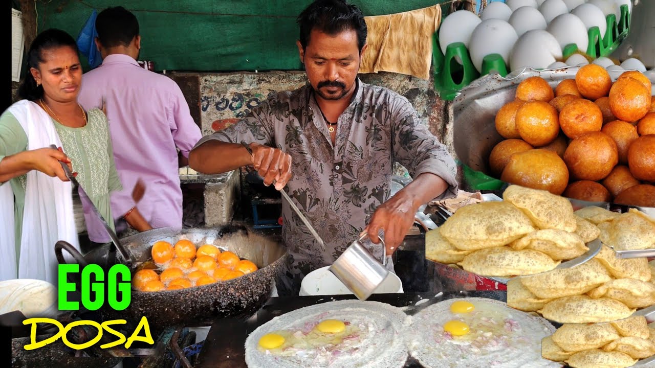 EGG DOSA Street Food | Indian street food | Early Morning Breakfast #streetdosa #streetdosa #eggdosa