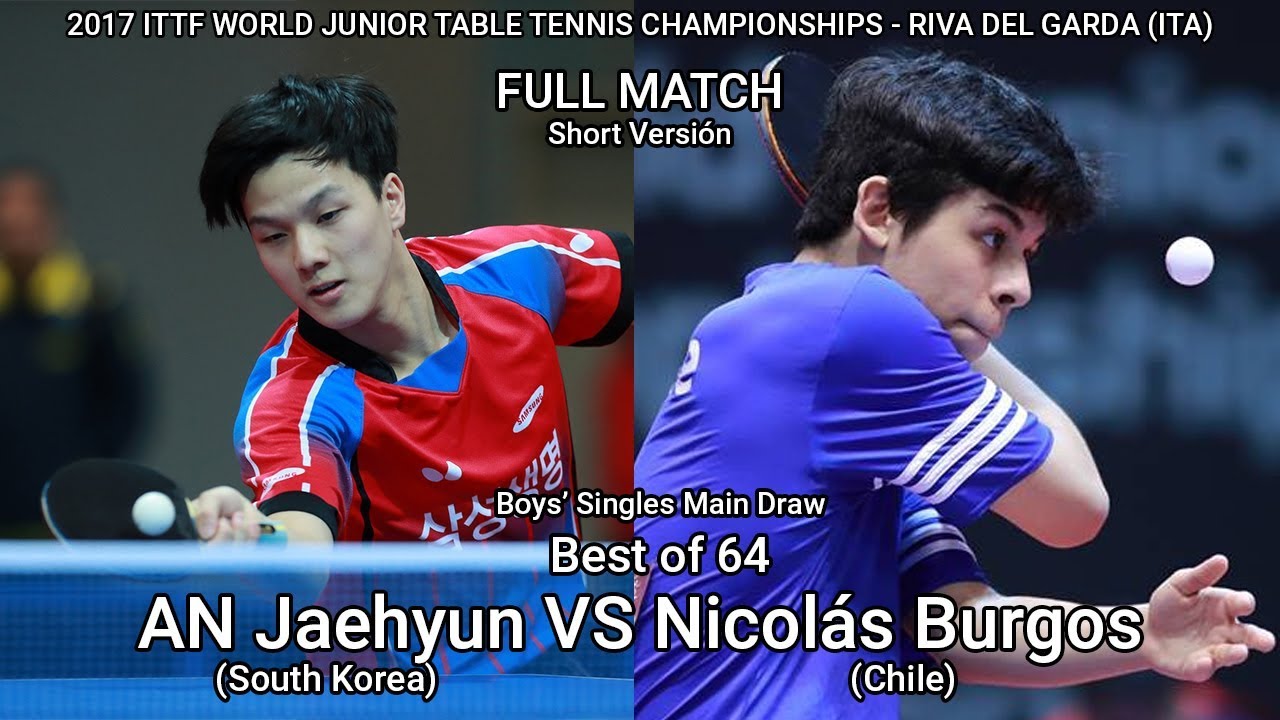 Mundial Juvenil 2017: Nicolas Burgos (Chile) vs AN Jaehyun (South Korea) - Round of 64