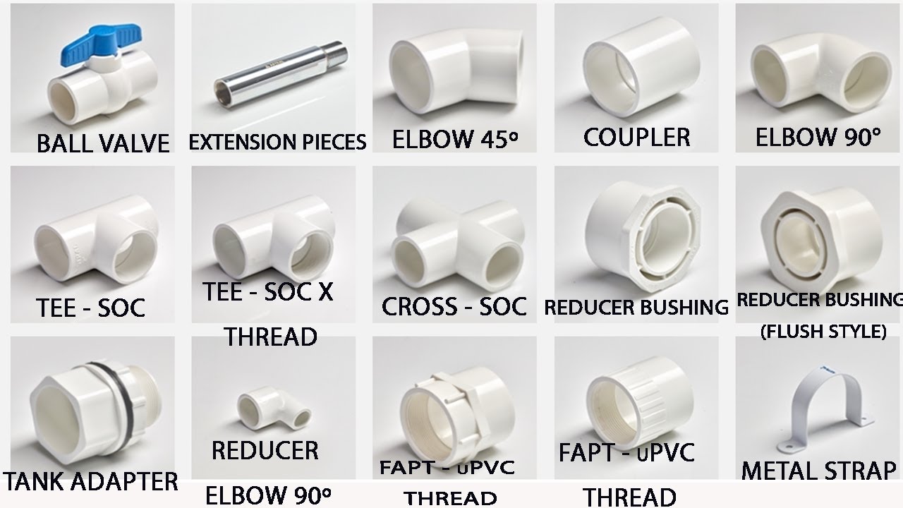 UPVC  fittings names | pvc pipe fittings names and images | Tectonic Work