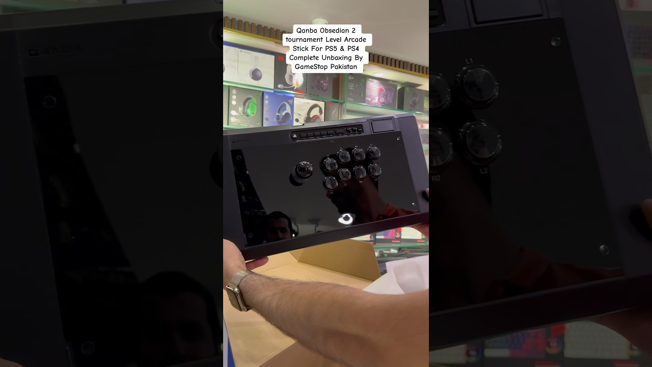 Qanba Q7 Obsidian 2 Tournament Level Arcade Joystick for PlayStation 5/4 and PC Unboxing By GameStop