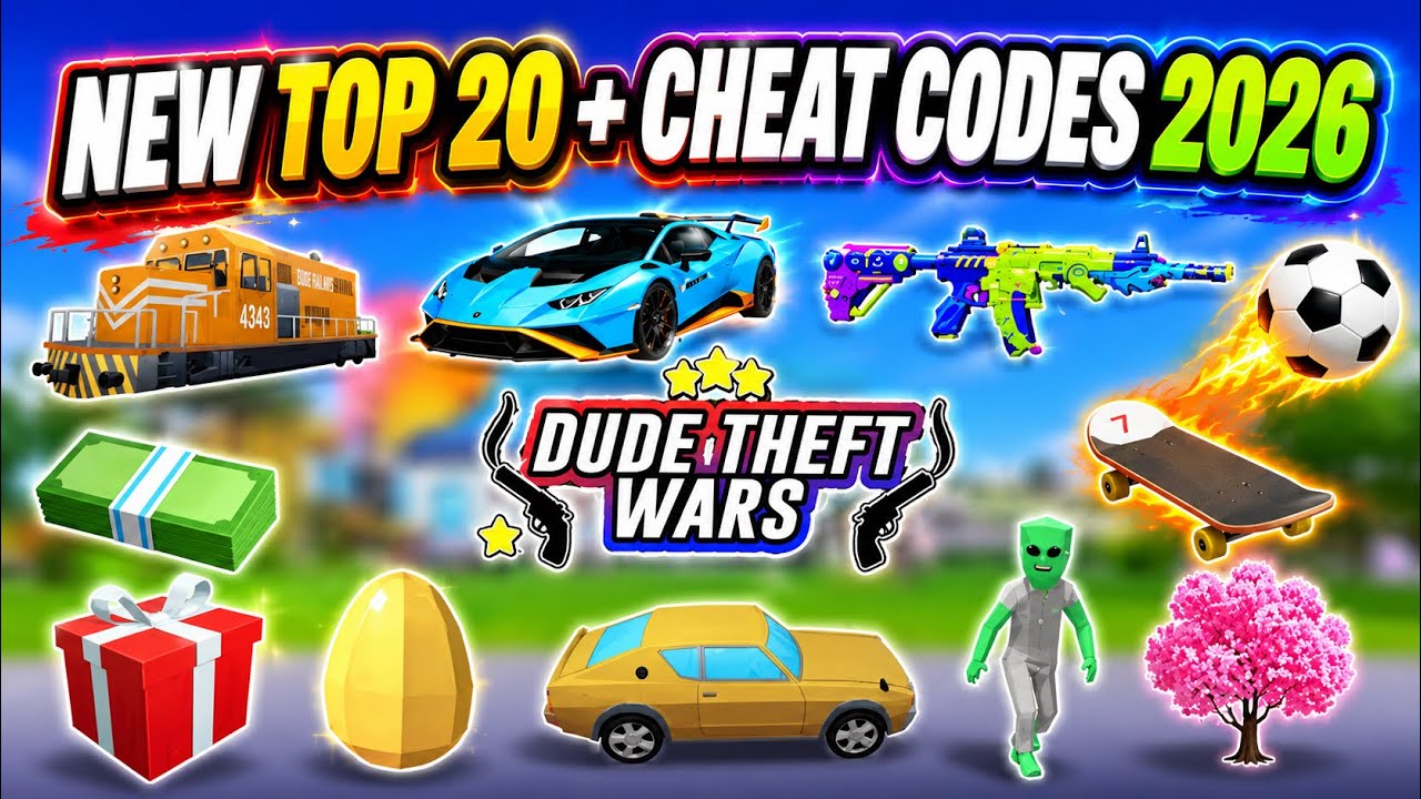 Top 20 Best Useful Cheat Codes 😃 In Dude Theft Wars 🤔 | #funny | #questifygamerz