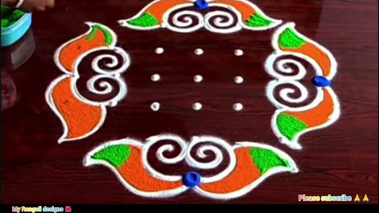 🪔🌺Muggulu designs without chukkala muggulu 🪔🌺 🪔🌺 festival beginners amazing rangoli video 🪔🌺