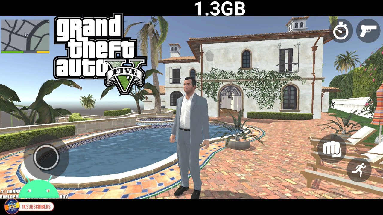 GTA 5 On Android Gameplay | GTA 5 Mobile Edition Michael's House 🏠