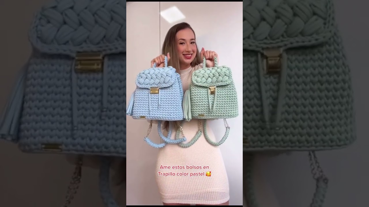 Ame este bolso en trapillo #crochet #bolsos #trapillo #manualidades #emprendimiento