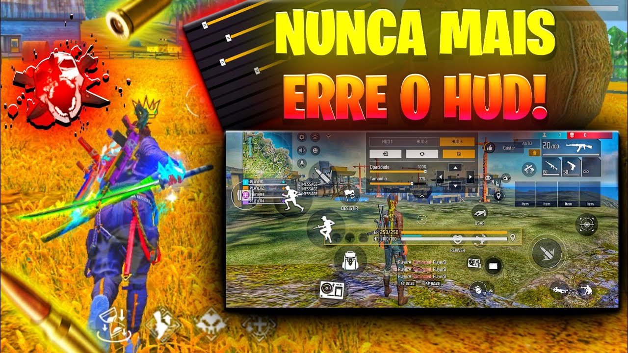 O MELHOR HUD 2 DEDOS DO FREE FIRE EM 2024 PARA MOVIMENTAR E TER MELHOR SENSIBILIDADE IGUAL XITADO☠️😜