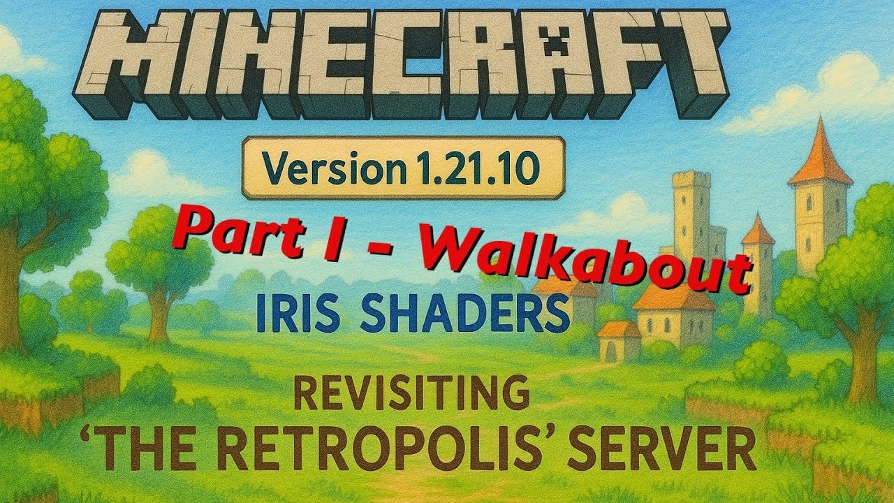 MineCraft: Revisiting Retropolis Part I - Walkabout - (1.21.10 + Iris Optifine Shaders)