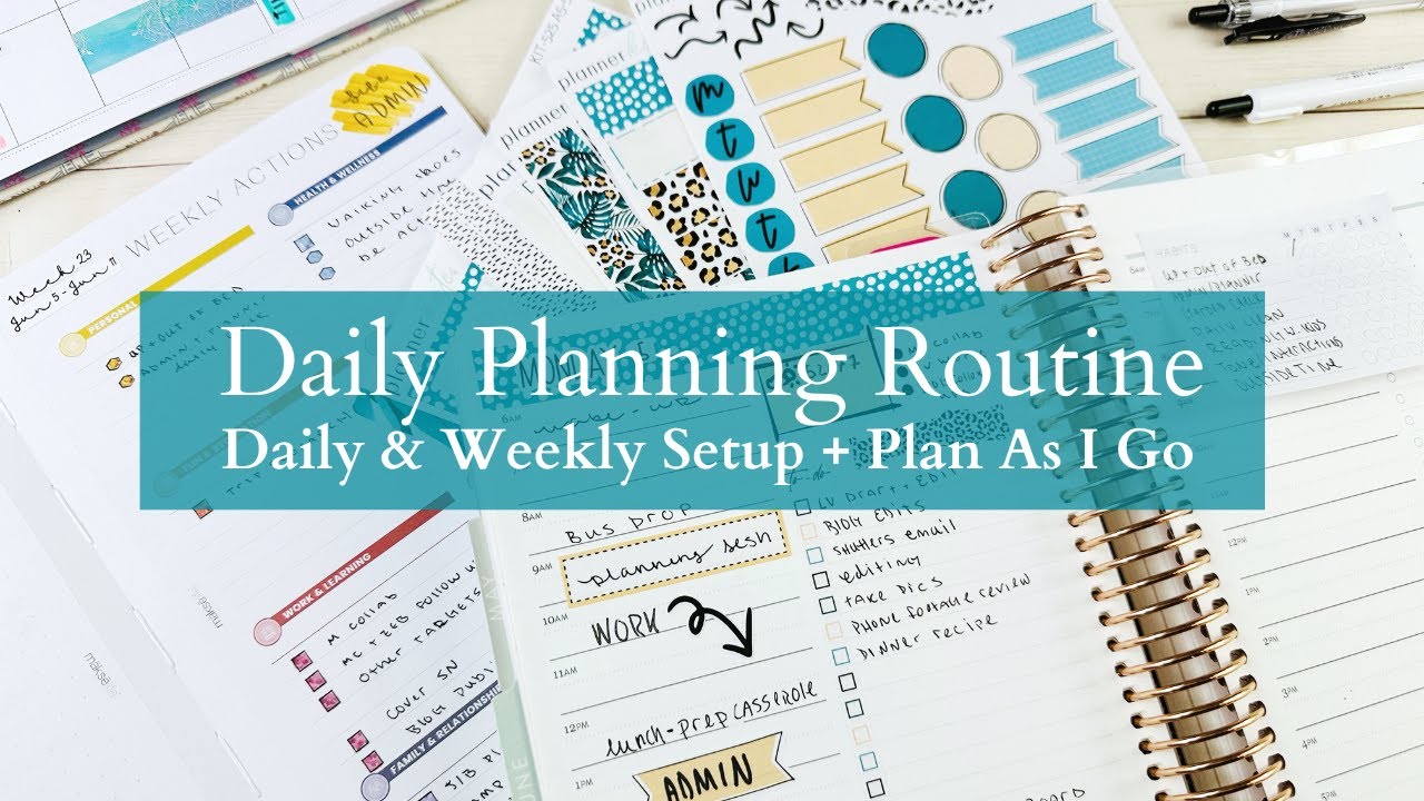 Planning Routine | Weekly Overview + Daily Planning | Plan As I Go | Erin Condren Daily Duo