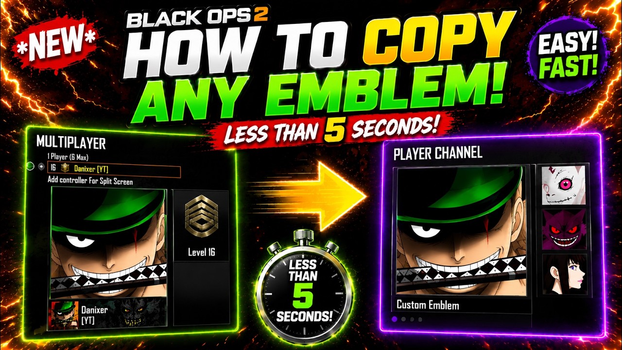 *NEW* COPY ANY EMBLEM in LESS than 5 SECONDS! DUPLICATE Emblems Tutorial (BO2 2026)