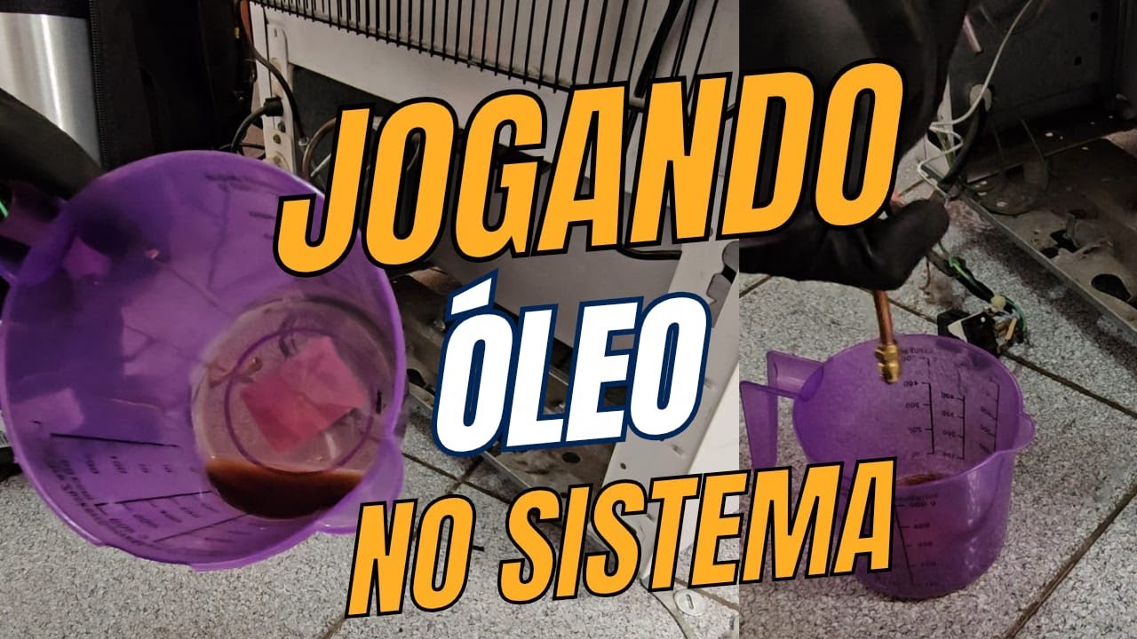 ❄️🔧Compressor cuspindo óleo, Limpeza do sistema, Troca de óleo do compressor, Reparo do evaporador