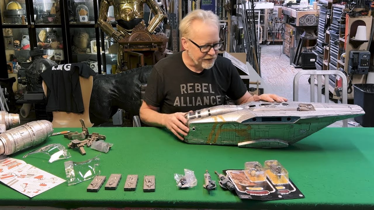 Adam Savage Unboxes The HasLab Razor Crest!