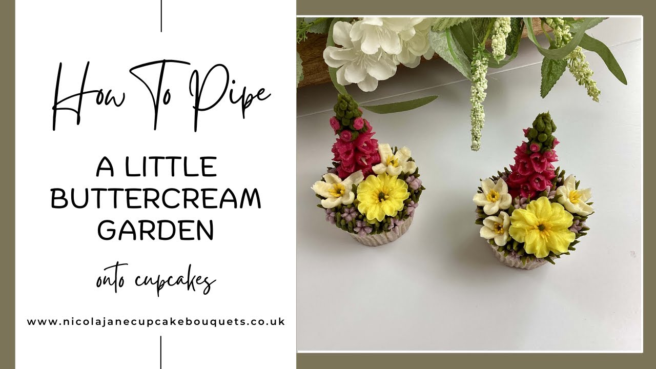 How to pipe buttercream flowers onto cupcakes