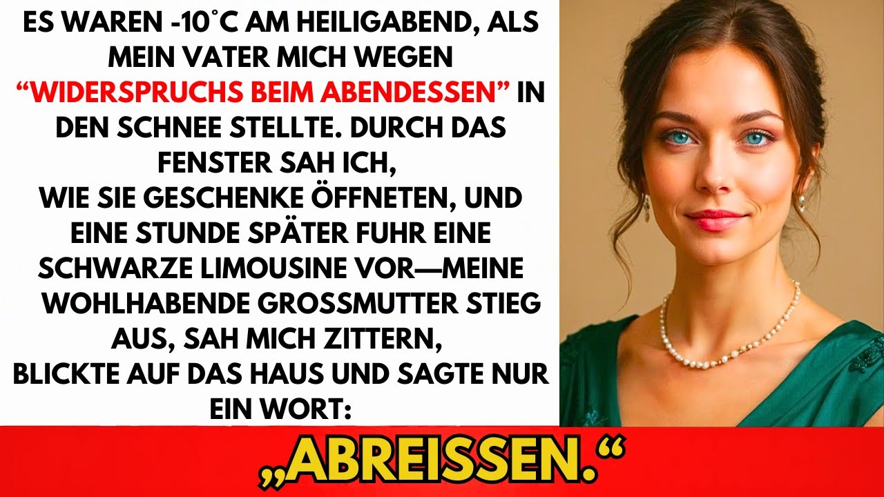 Mein Vater Sperrte Mich Bei –10°C An Heiligabend Aus — Dann Erschien Meine Tote Milliardärs-Oma