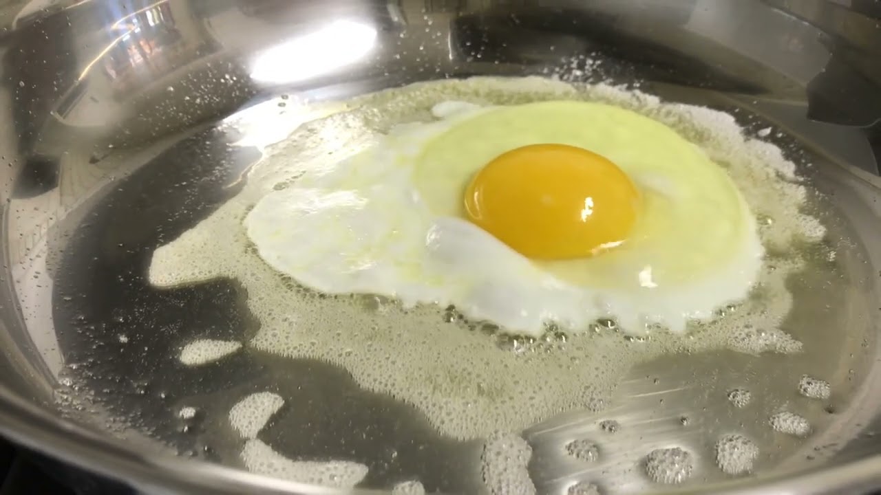 How to fry egg on new (unseasoned) stainless steel pan without sticking for first timers