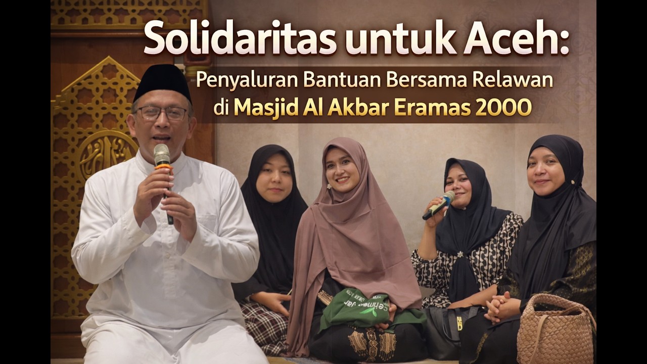 Solidaritas untuk Aceh: Penyaluran Bantuan Bersama Relawan di Masjid Al Akbar Eramas 2000.