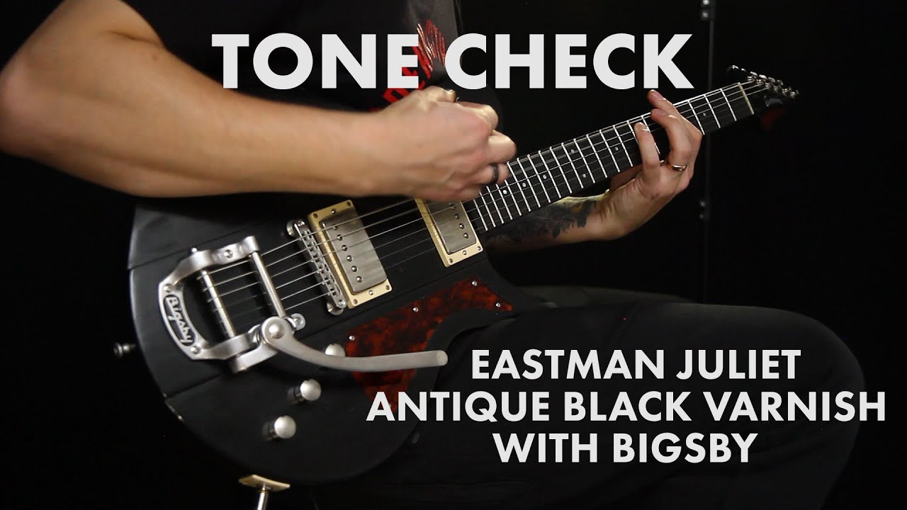 TONE CHECK: Eastman Juliet Antique Black Varnish Bigsby Guitar Demo