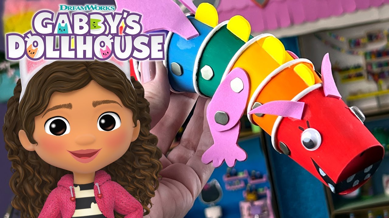 Let's Make RAINBOW Paper Cup Poppers! | GABBY'S DOLLHOUSE