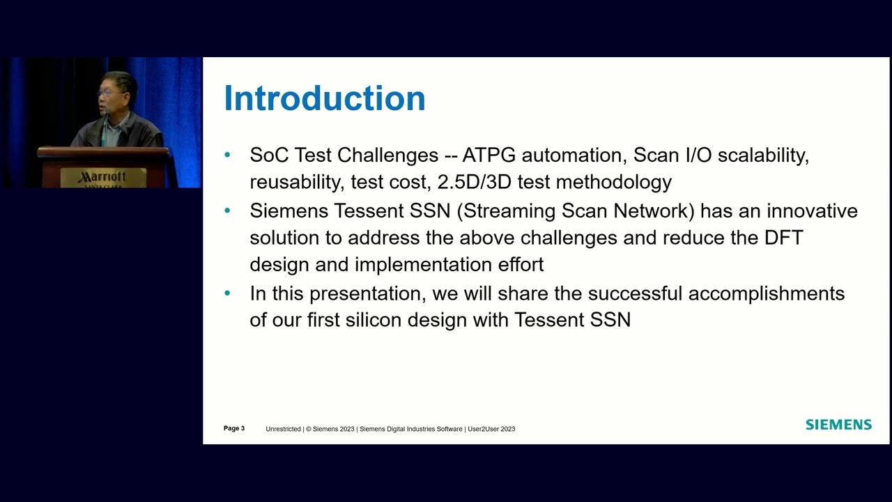 System on Chip ATPG with Tessent Streaming Scan Network (SSN) - INTEL