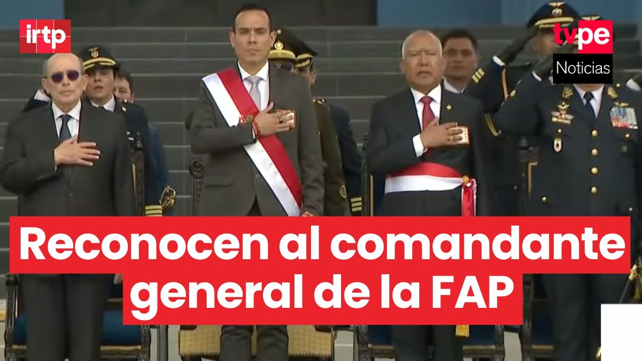 Presidente Jerí lidera ceremonia de reconocimiento del comandante general de la FAP