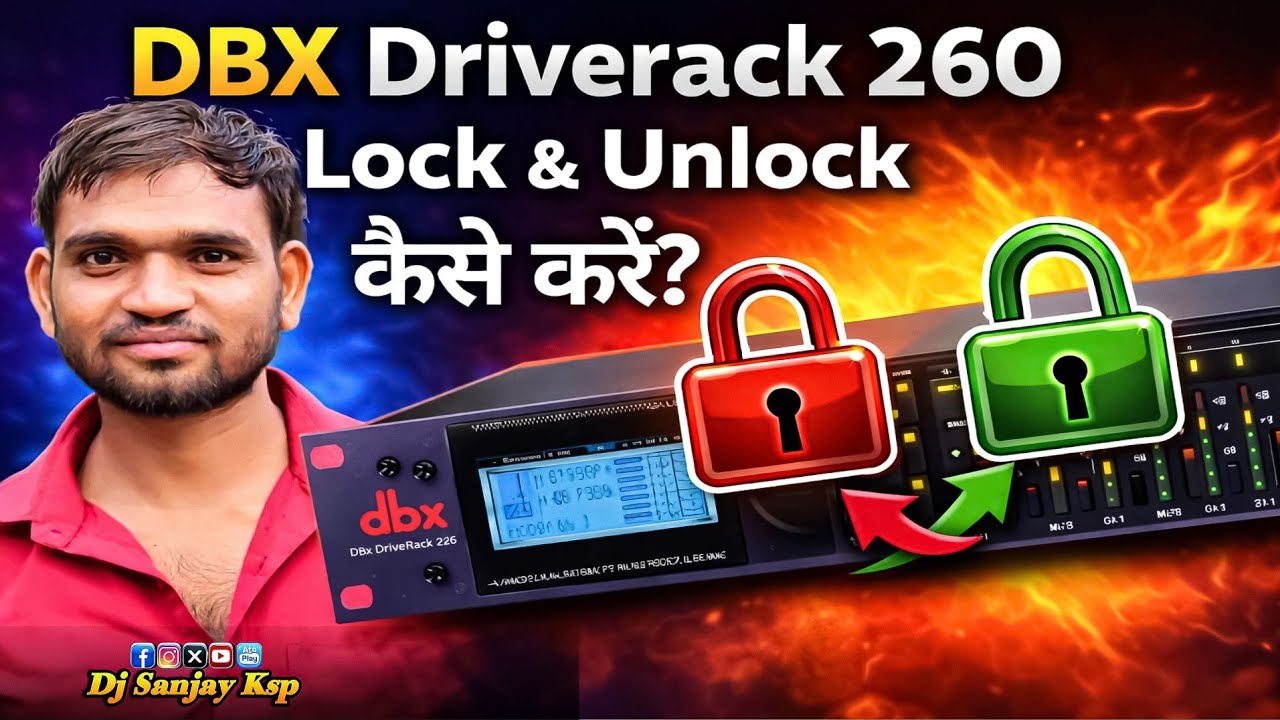 Dbx 260 lock unlock ! dbx 260 driverack lock kaise kare ! dbx driverack 260 unlock ! dbx 260 unlock