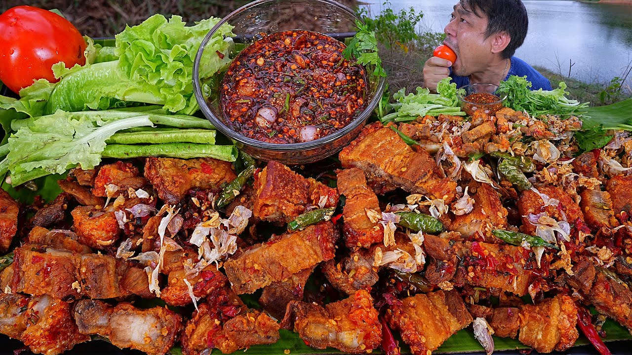 หมูสามชั้นคั่วเกลือ ทำกินครั้งแรก ลำแต๊ลำว่าครับผม -23-06-2023-